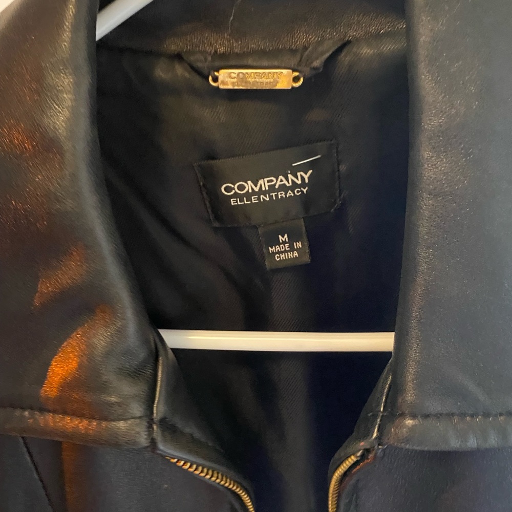 Collared Leather Jacket Size Medium - image 2